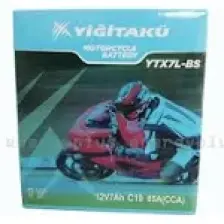 Yiğit Akü 12 V 7 Ah Amper Yiğit Akü YTX7L Bs Motosiklet Aküsü