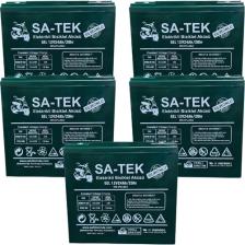 Sa-Tek 12 V 24 Ah Elektrikli Motosiklet Aküsü Jel Akü 5'li Set (Üretim Yılı: 2024)