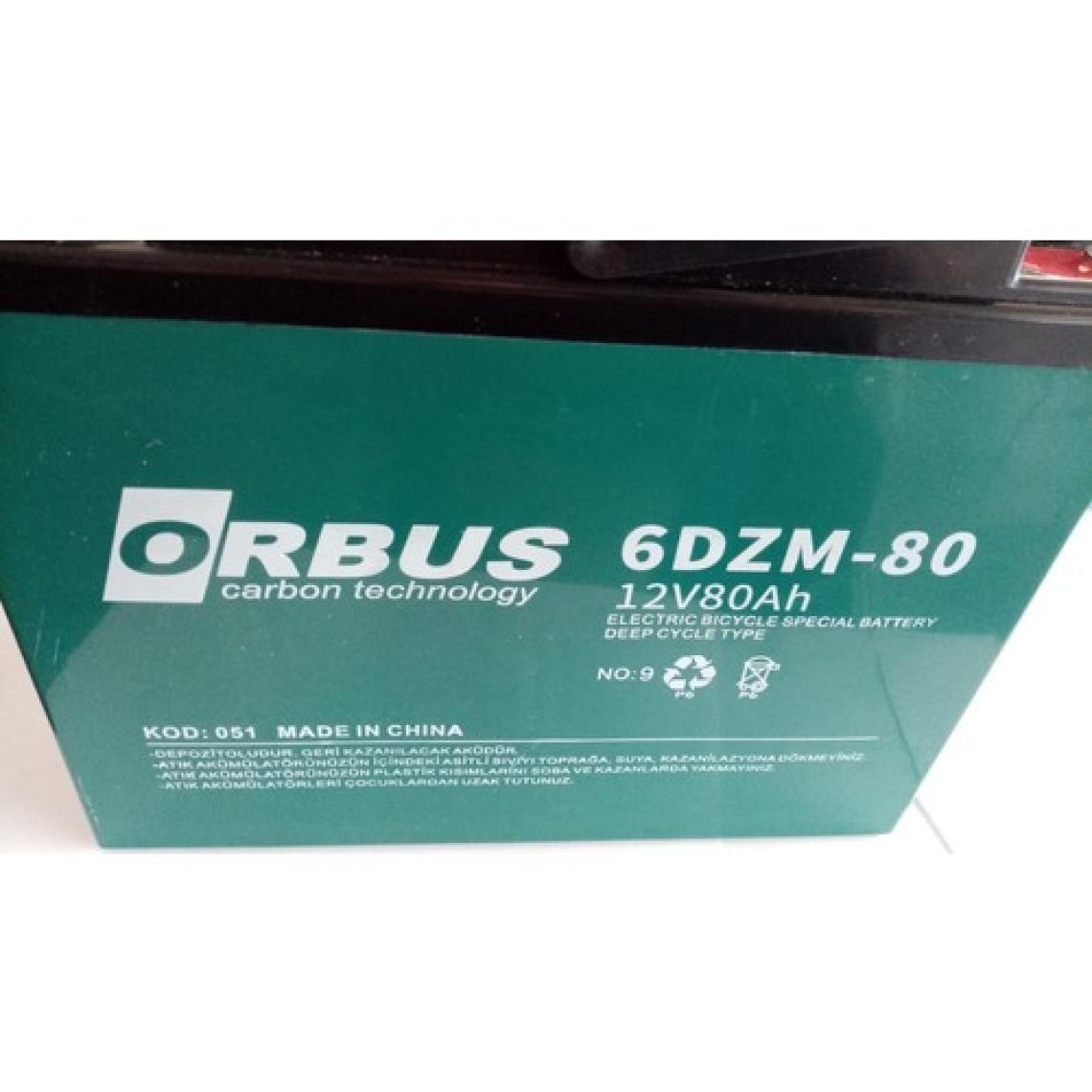 Orbus 12V 80AH Agm Elektrikli Motosiklet Aküsü ( 60AH ile Uyumlu )