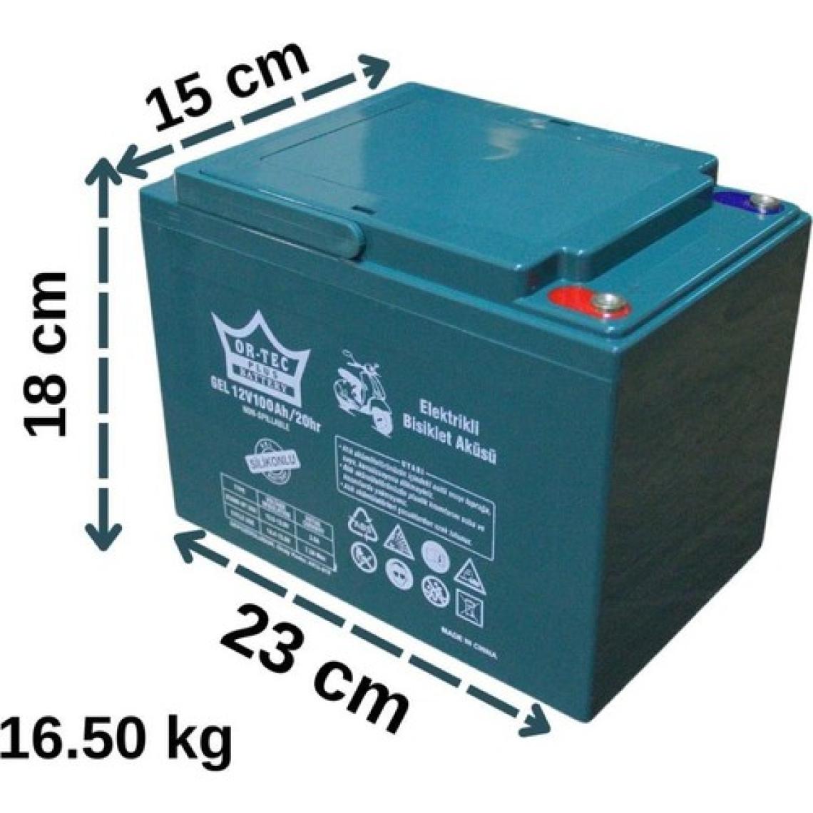 Or-Tec Plus 12V 100 Ah Elektrikli Motor Aküsü
