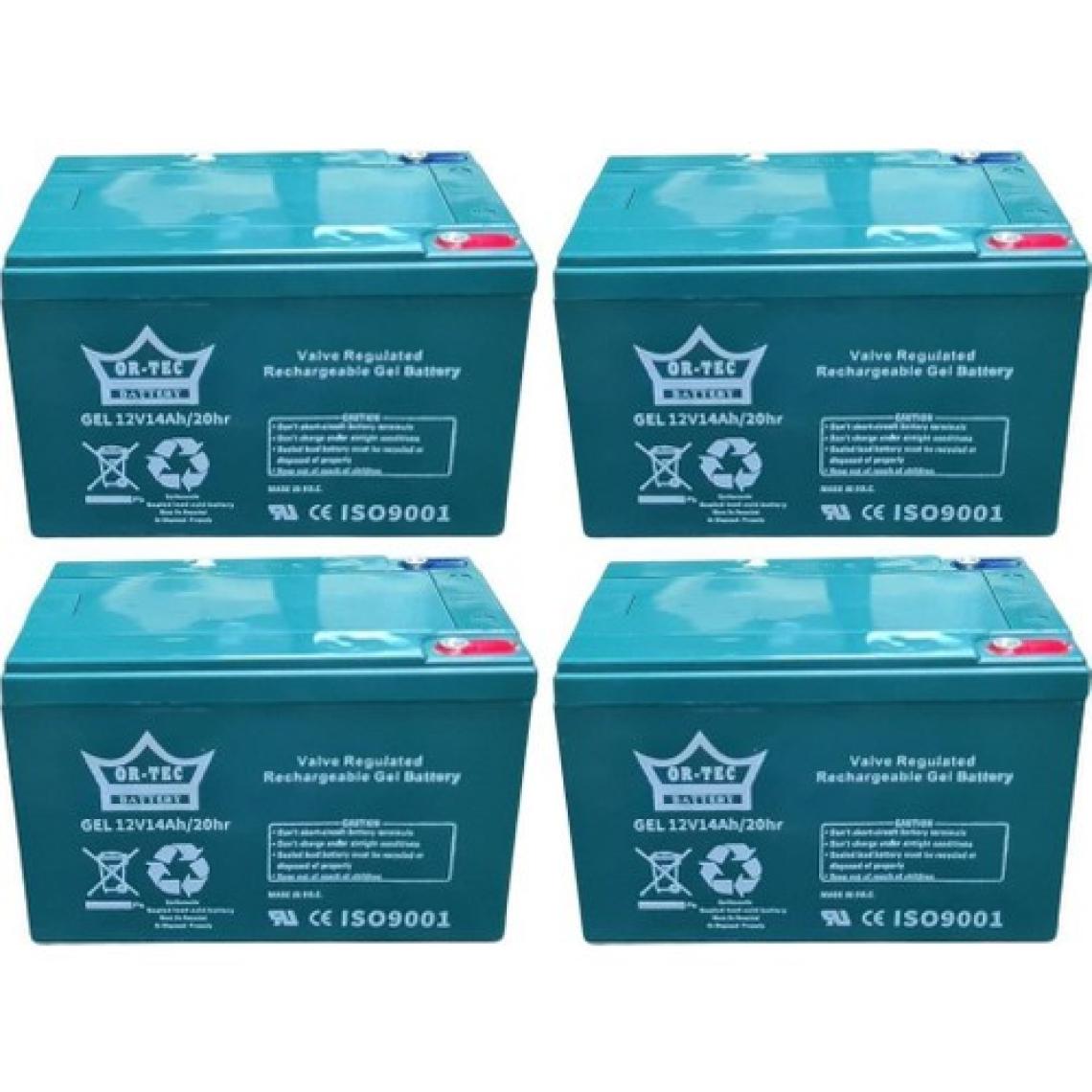 Ortec 12V 14 Ah 4'lü Set Jel Motosiklet Volta Vsm Vsc Aküsü