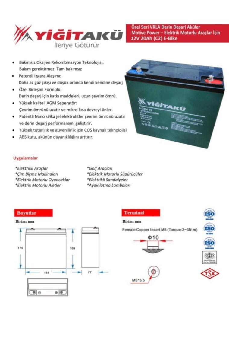12v 20ah-amper 24ah , 6dzm20 Jel 12v 22ah- 24 Ah