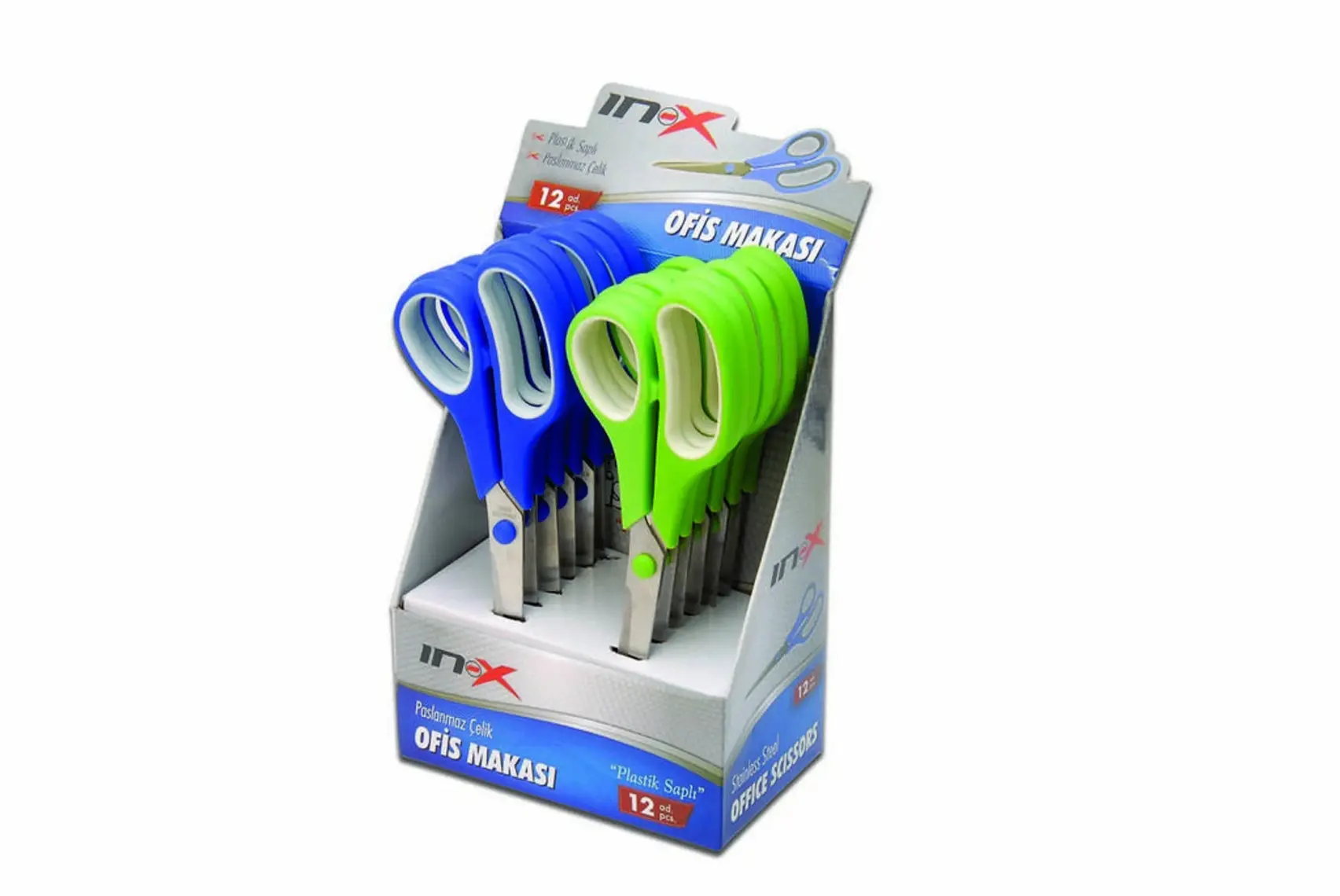 Inox Plastik Saplı Ofis Makası 9.5"