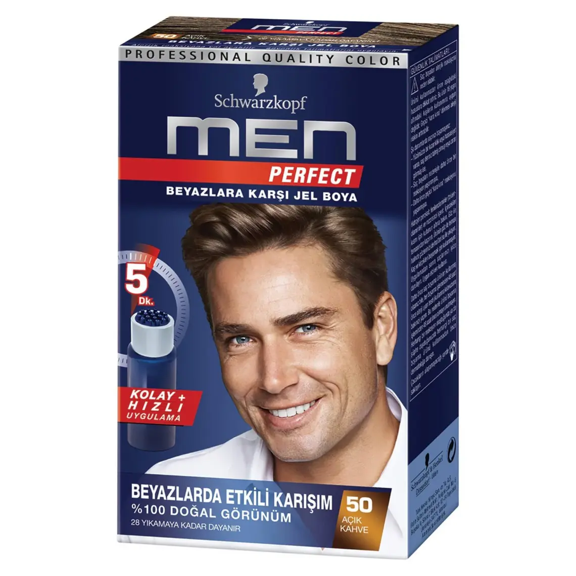 Schwarzkopf Men Perfect Beyazlara Karşı Jel Boya 50 Açık Kahve
