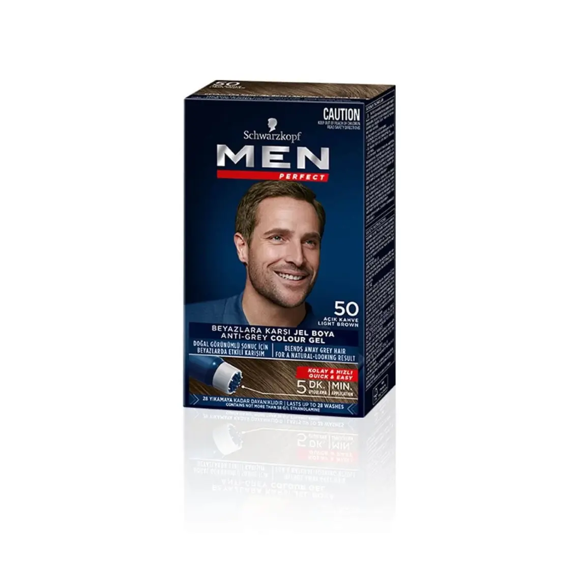 Schwarzkopf Men Perfect Beyazlara Karşı Jel Boya 50 Açık Kahve