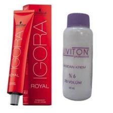 Royal Saç Boyası 6.12 Koyu Kumral 60 ml + Liviton Mini Oksidan 20 Vol.