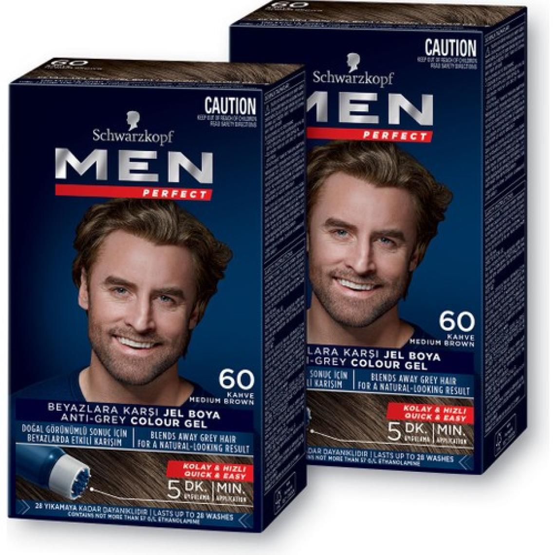 Men Perfect Saç Boyası 60 - Kahve X 2 Adet