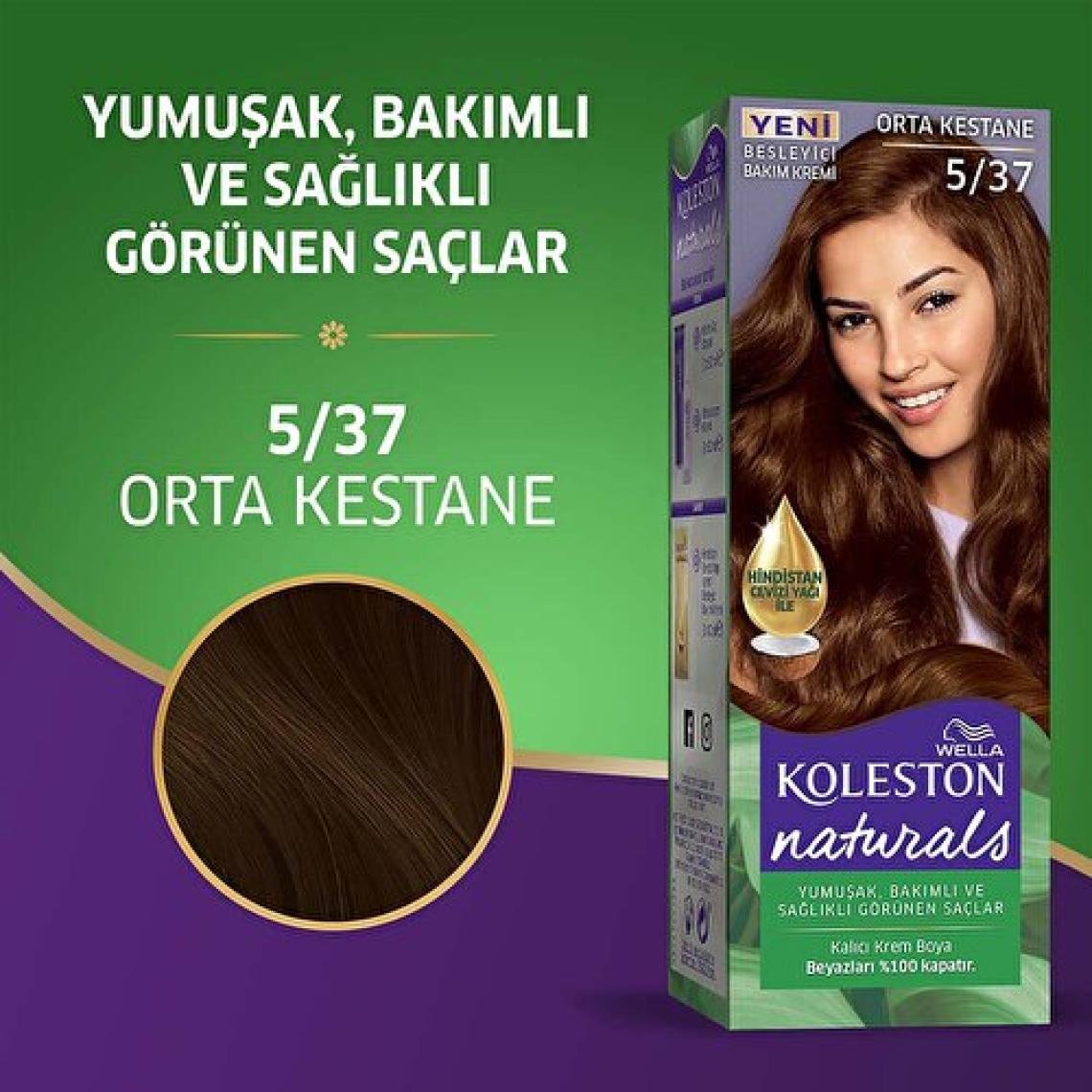 Wella Koleston Naturals 5/37 Orta Kestane Saç Boyası