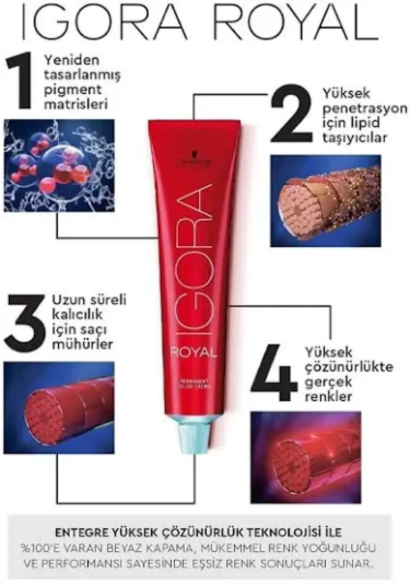 Schwarzkopf Igora Royal Saç Boyası 8-11 Yoğun Sandre Açık Kumral 60 ml