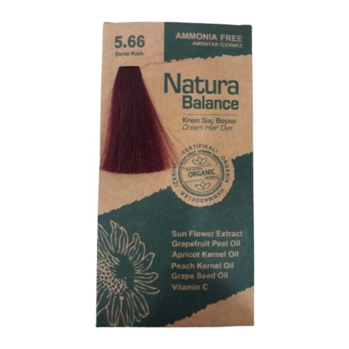 Natura Balance Organik 5.66 Şarap Kızılı Saç Boyası