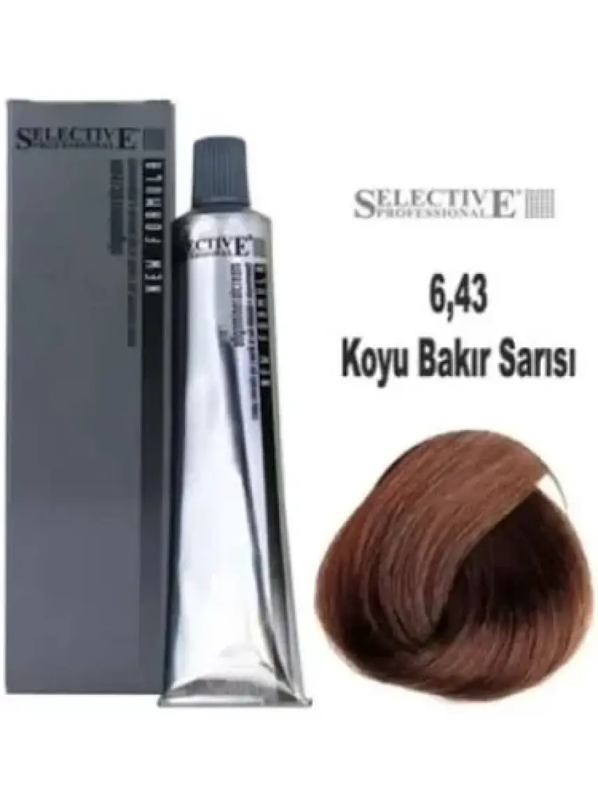 Selectıve Professıonal Tüp Saç Boyası  6,43 Koyu Bakır Sarısı