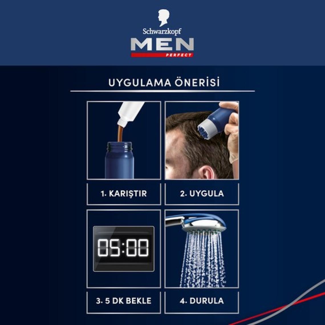 Schwarzkopf Men Perfect Beyazlara Karşı Jel Boya 70 Koyu Kahve