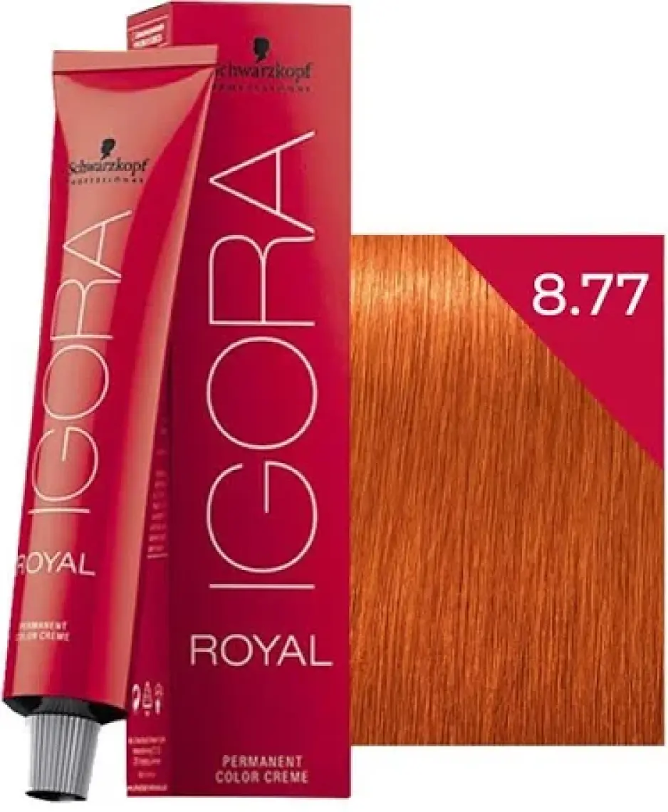 Schwarzkopf Igora Royal Saç Boyası 8-77 Açık Kumral Yoğun Bakır 60 ml