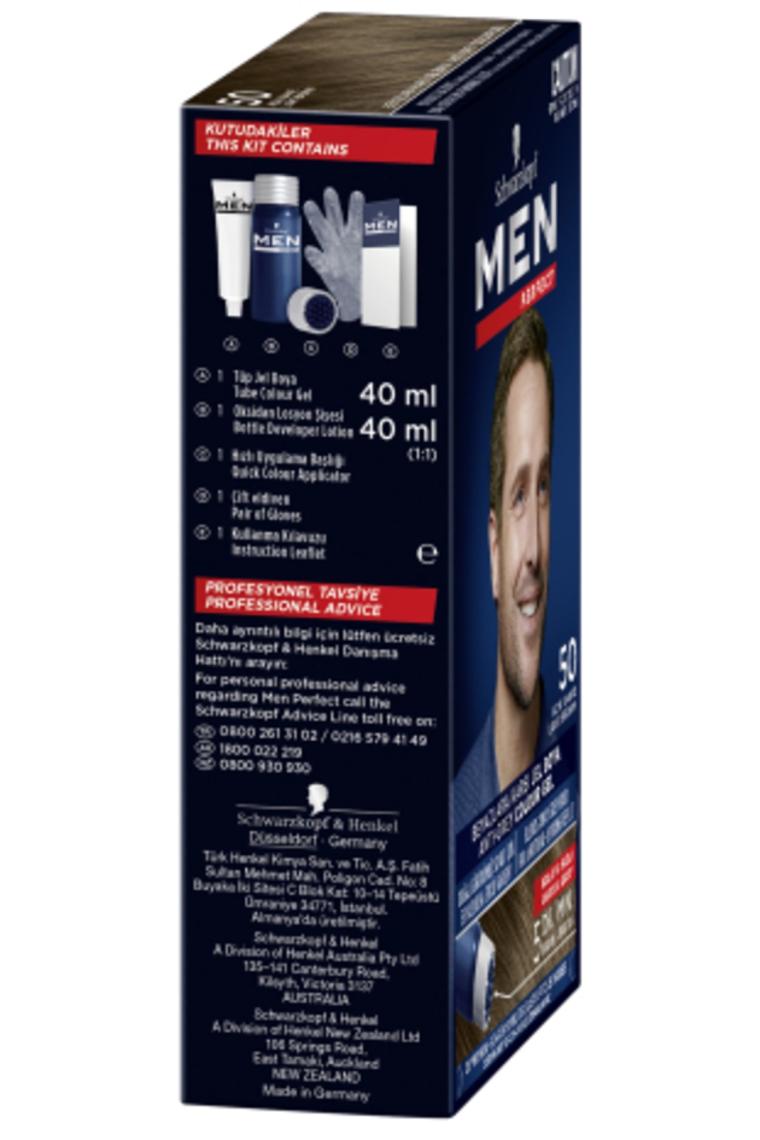 Schwarzkopf Men Perfect 50 Açık Kahve Erkeklere Özel Saç Boyası