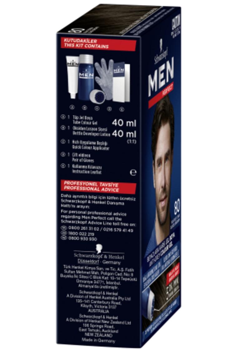 Schwarzkopf Men Perfect 80 Kahve Siyah Erkeklere Özel Saç Boyası