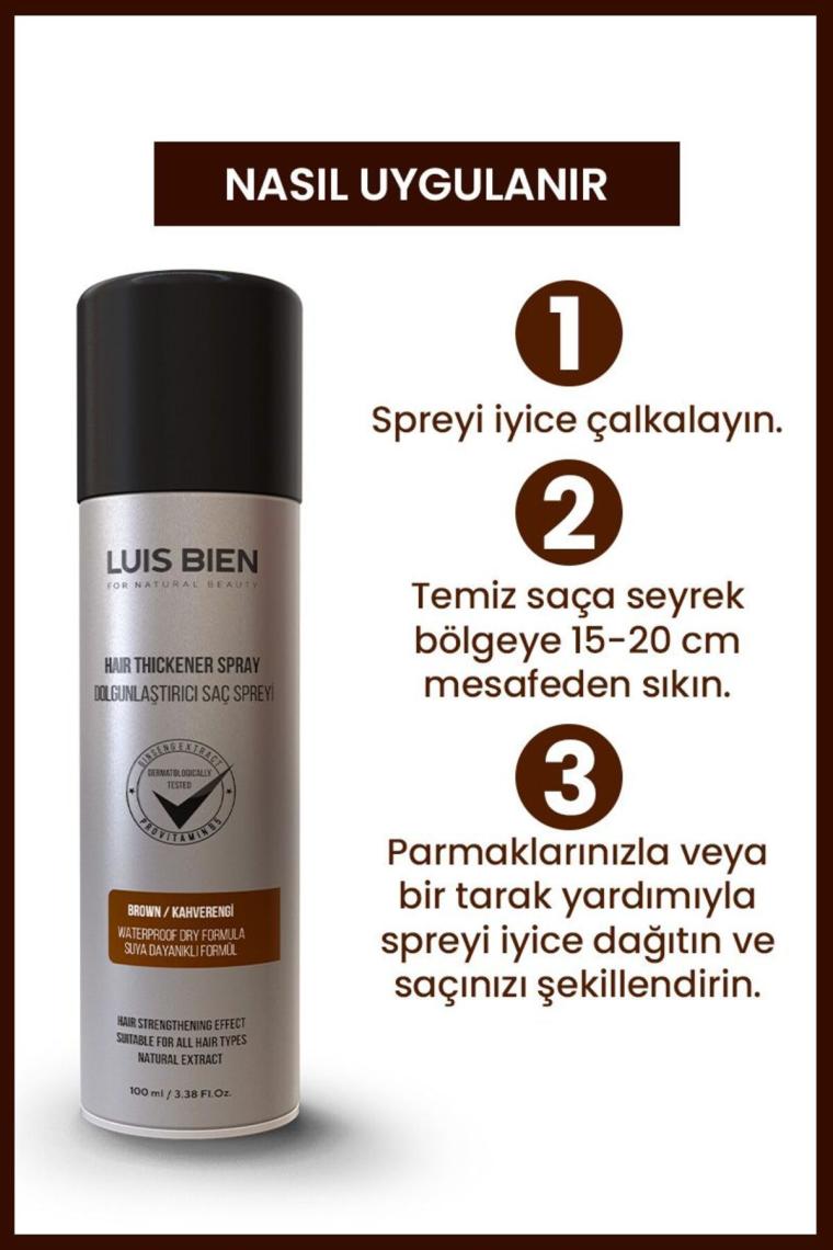 Dolgunlaştırıcı Saç Spreyi Kahverengi 100 ml 8681529832000