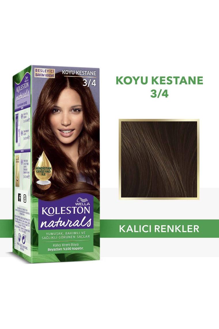 Wella Koleston Naturals 3/4 Koyu Kestane Saç Boyası