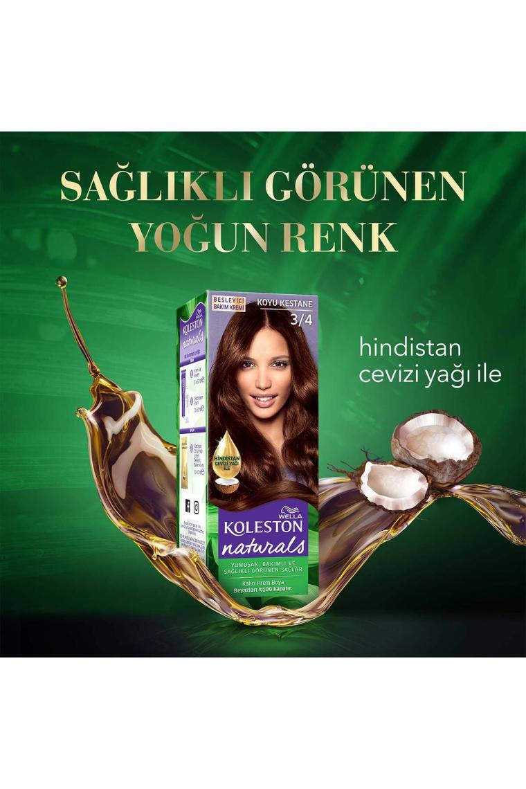 Wella Koleston Naturals 3/4 Koyu Kestane Saç Boyası