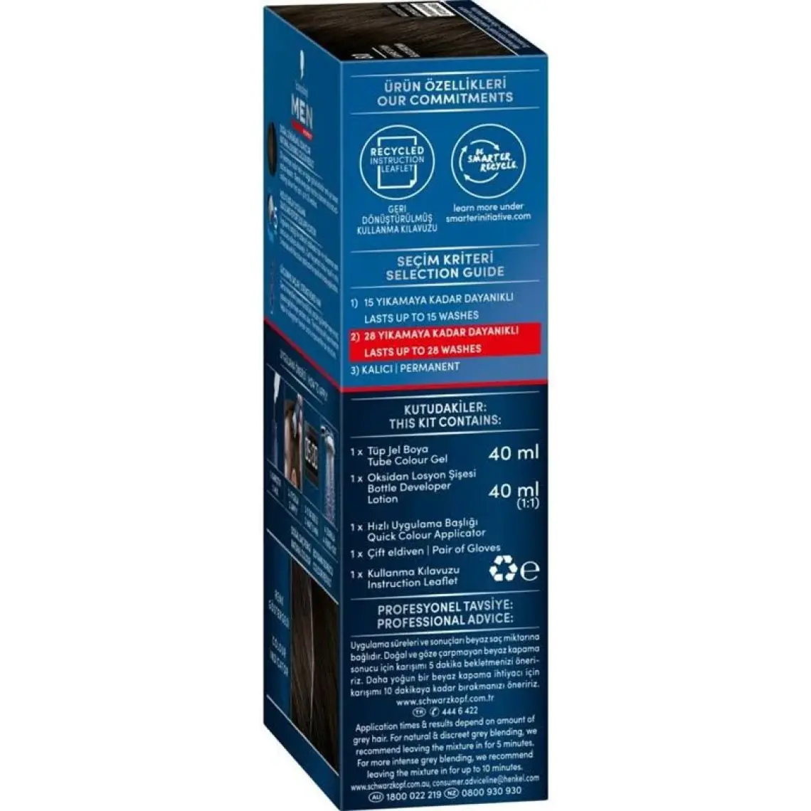 Schwarzkopf Men Perfect Beyazlara Karşı Jel Boya 80 Kahve Siyah