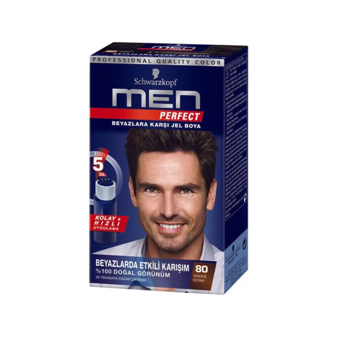 Schwarzkopf Men Perfect Beyazlara Karşı Jel Boya 80 Kahve Siyah