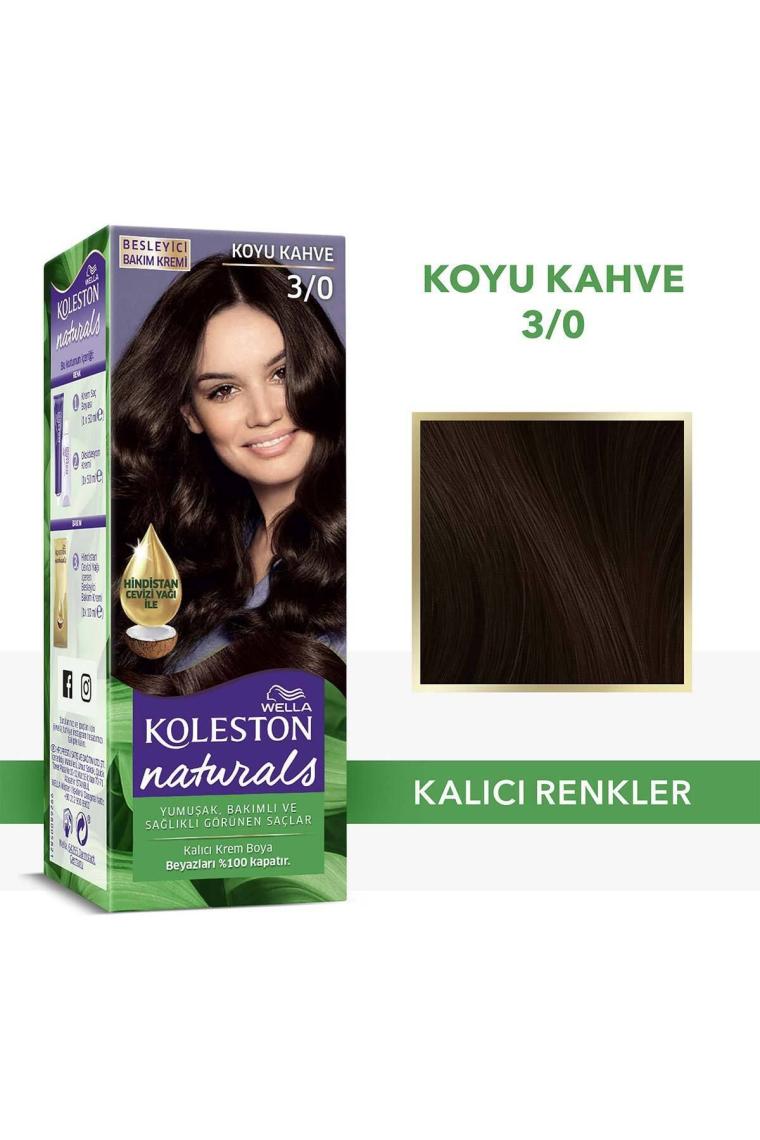 Wella Koleston Naturals 3/0 Koyu Kahve