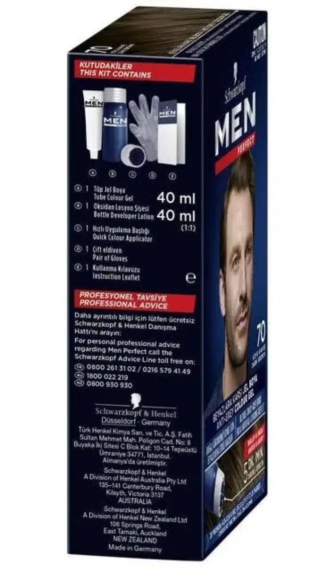 Men Perfect Erkek Saç Boyası 70 Koyu Kahve Saç Boyası