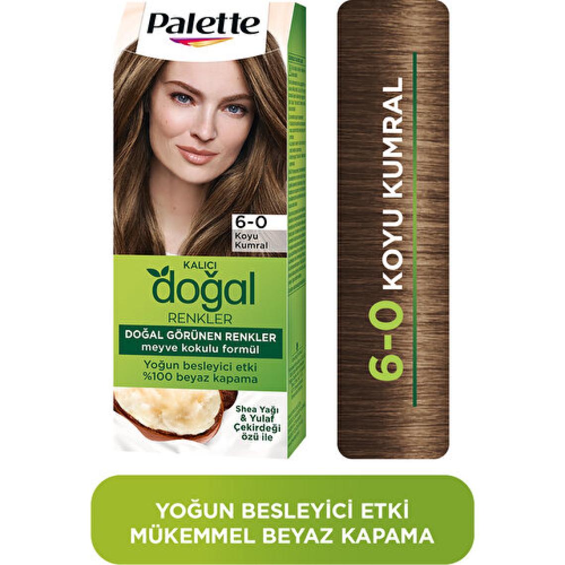 Palette Doğal Renkler 6-0 Koyu Kumral Saç Boyası