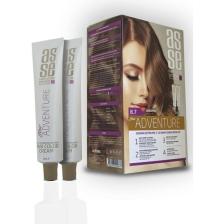Asse Adventure Set Saç Boyası, Kalıcı ve Canlı Renkler 1+1 İki Kullanım Seti (No:8.7 Karamel)