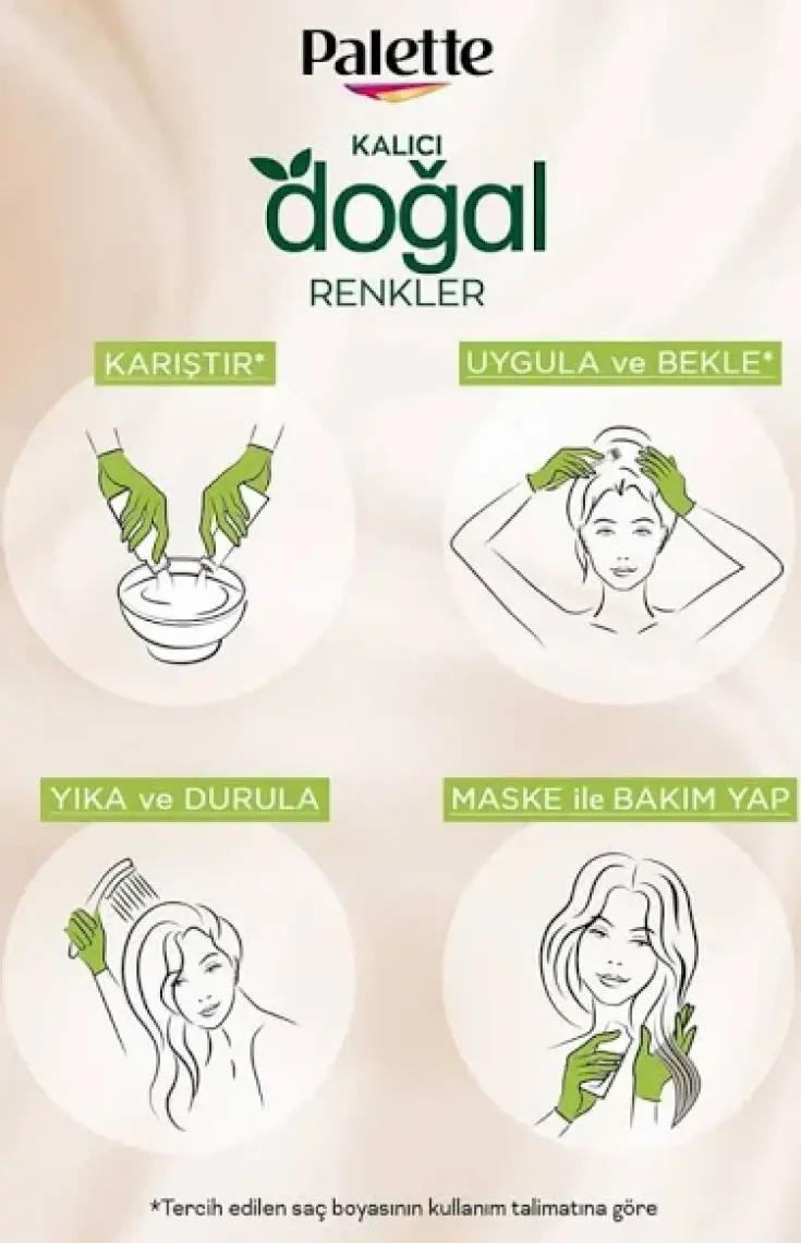 Palette Doğal Renkler 6-0 Koyu Kumral Saç Boyası Shea Yağı & Yulaf Çekirdeği Özü İle