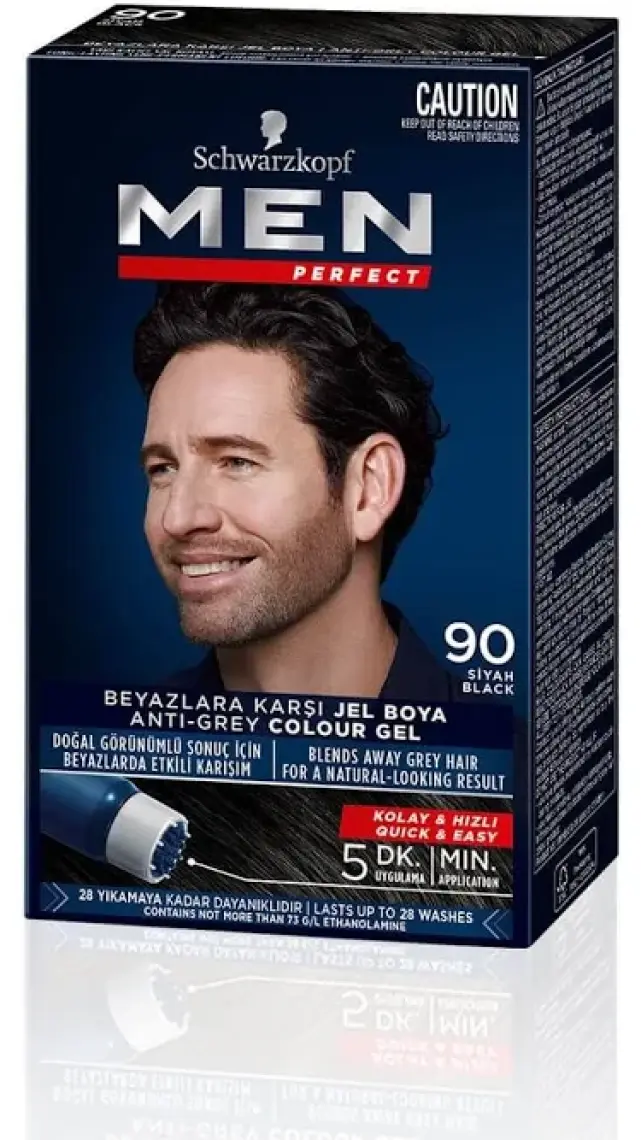 Men Perfect Saç Boyası 90 Siyah
