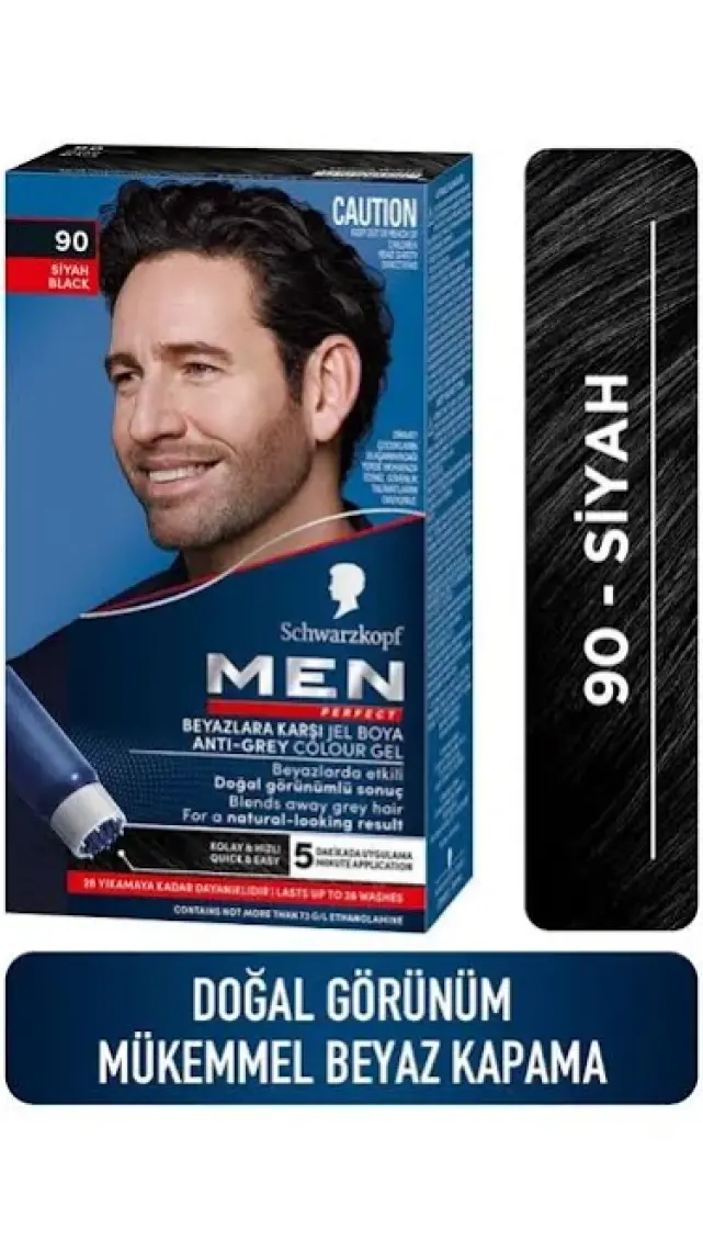 Men Perfect Saç Boyası 90 Siyah