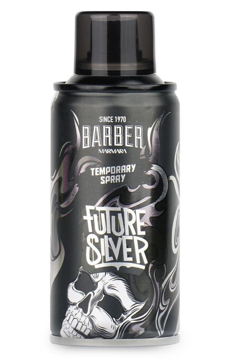 Barber Marmara Geçici Renkli Saç Spreyi Gümüş 150 ml