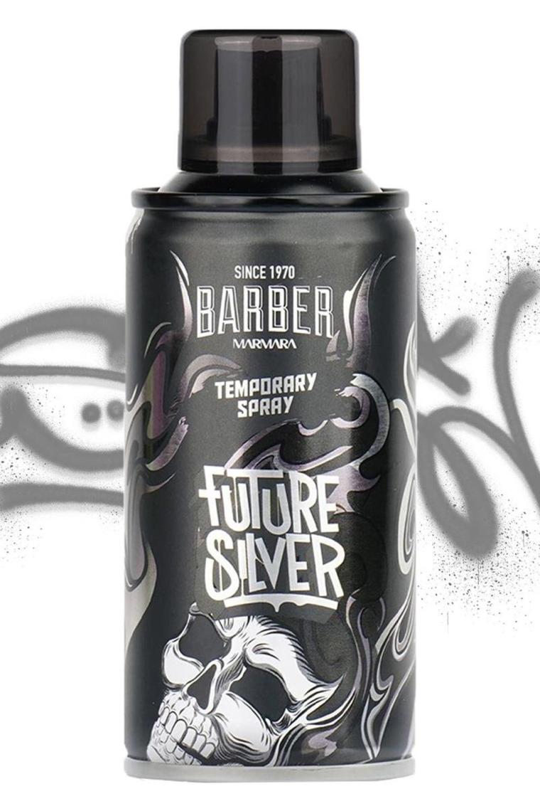 Barber Marmara Geçici Renkli Saç Spreyi Gümüş 150 ml