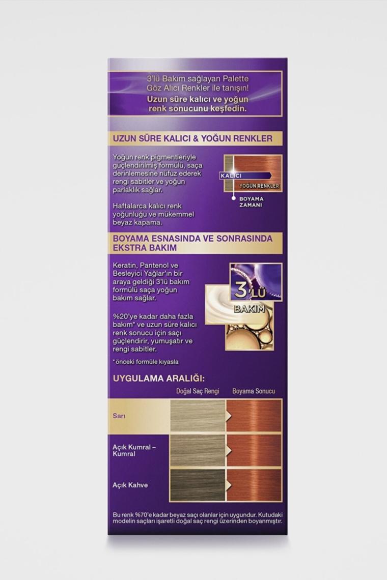 Palette Yoğun Göz Alıcı Renkler 7-77 Yoğun Bakır Saç Boyası
