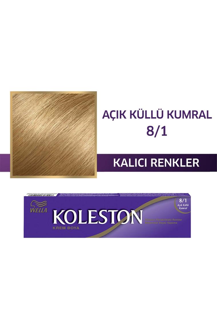 Wella Koleston 8/1 Küllü Açık Kumral Tüp Saç Boyası
