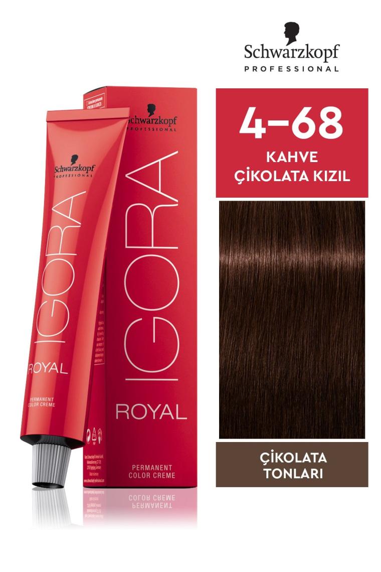 Royal 4-68 Kahve Çikolata Kızıl Saç Boyası 60ml