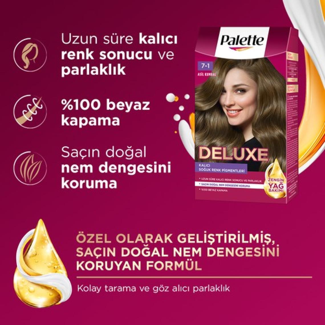 Schwarzkopf Palette Deluxe Yoğun Renkler 7-1 Asil Kumral Saç Boyası