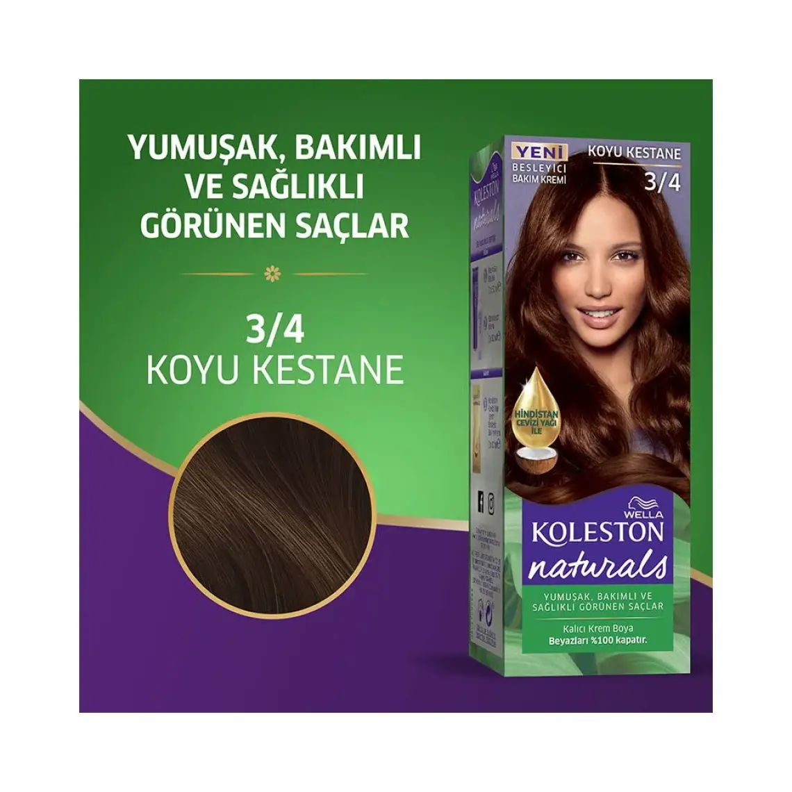 Wella Koleston Naturals 3/4 Koyu Kestane