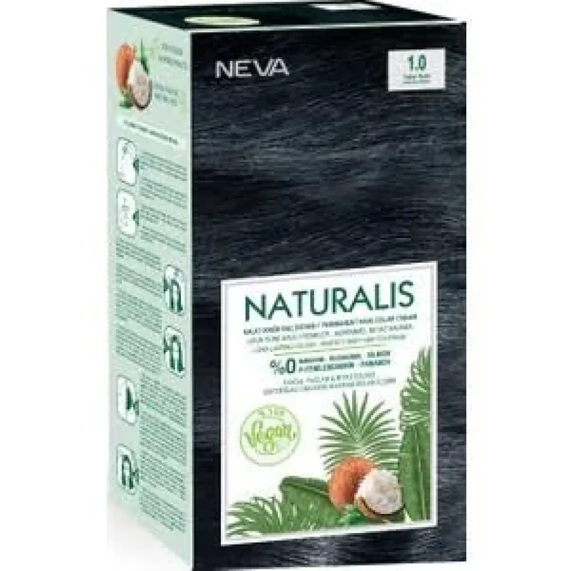 Neva Naturalis Saç Boyası 1.0 Siyah Vegan 2'li Set