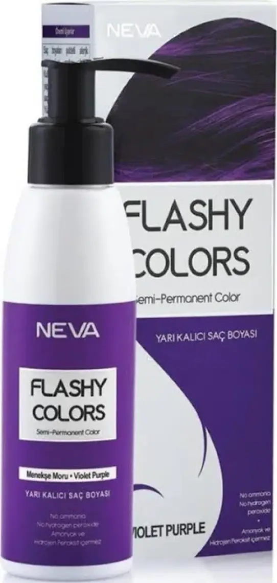 Neva Flashy Colors Yarı Kalıcı Saç Boyası Menekşe Moru-Violet Purple