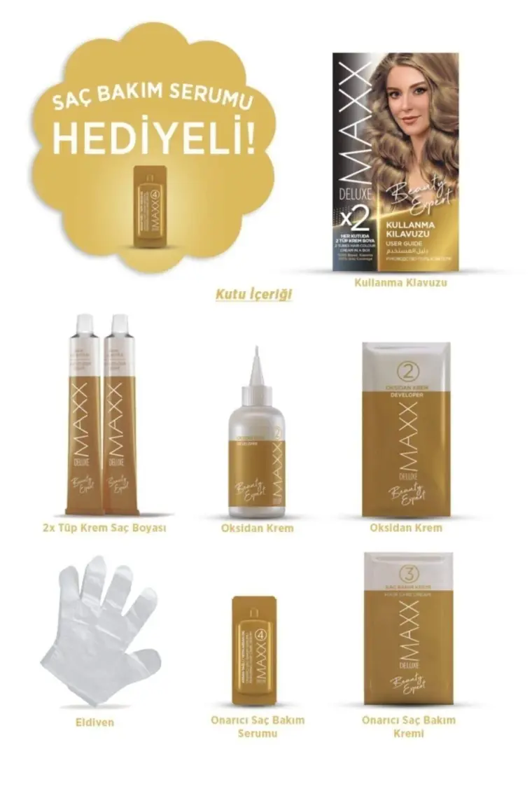 Maxx Deluxe Krem Saç Boyası 7.11 Yoğun Küllü