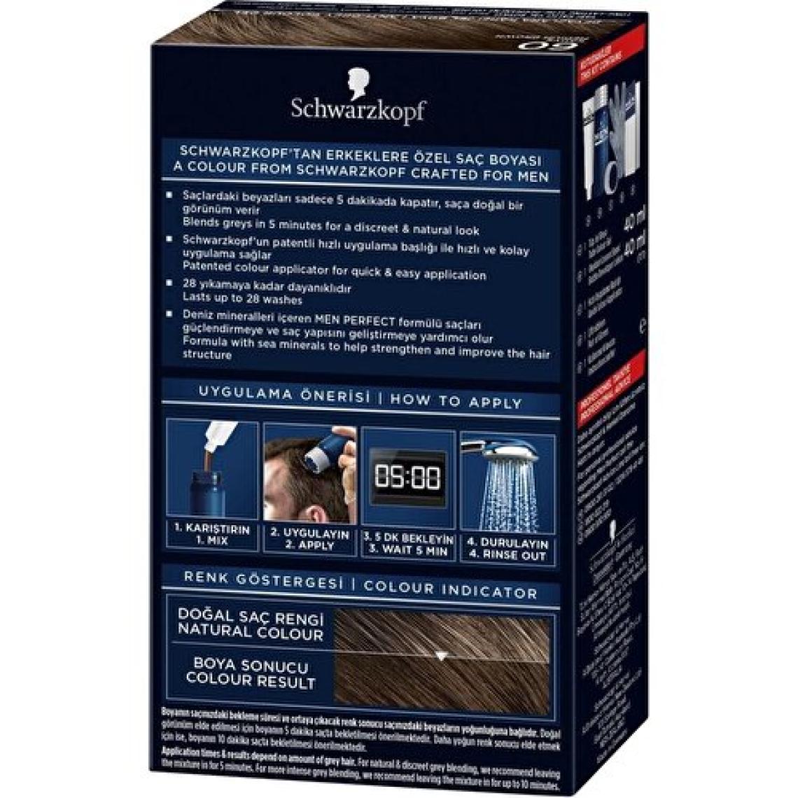 Schwarzkopf Men Perfect 60 Kahve Erkeklere Özel Saç Boyası