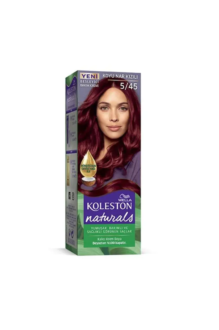 Wella Koleston Naturals Koyu Nar Kızılı Saç Boyası - Amonyaklı, Yoğun Renk ve Beyaz Kapatma Özelliği ile
