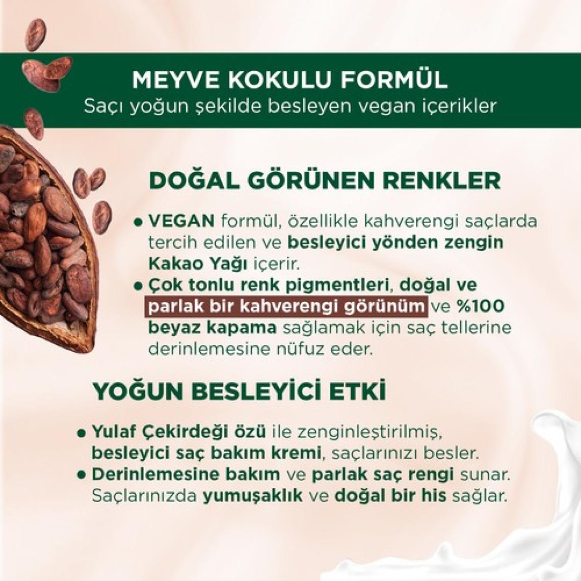Palette Doğal Renkler 4-0 Kahve Saç Boyası Kakao Yağı & Yulaf Çekirdeği Özü İle