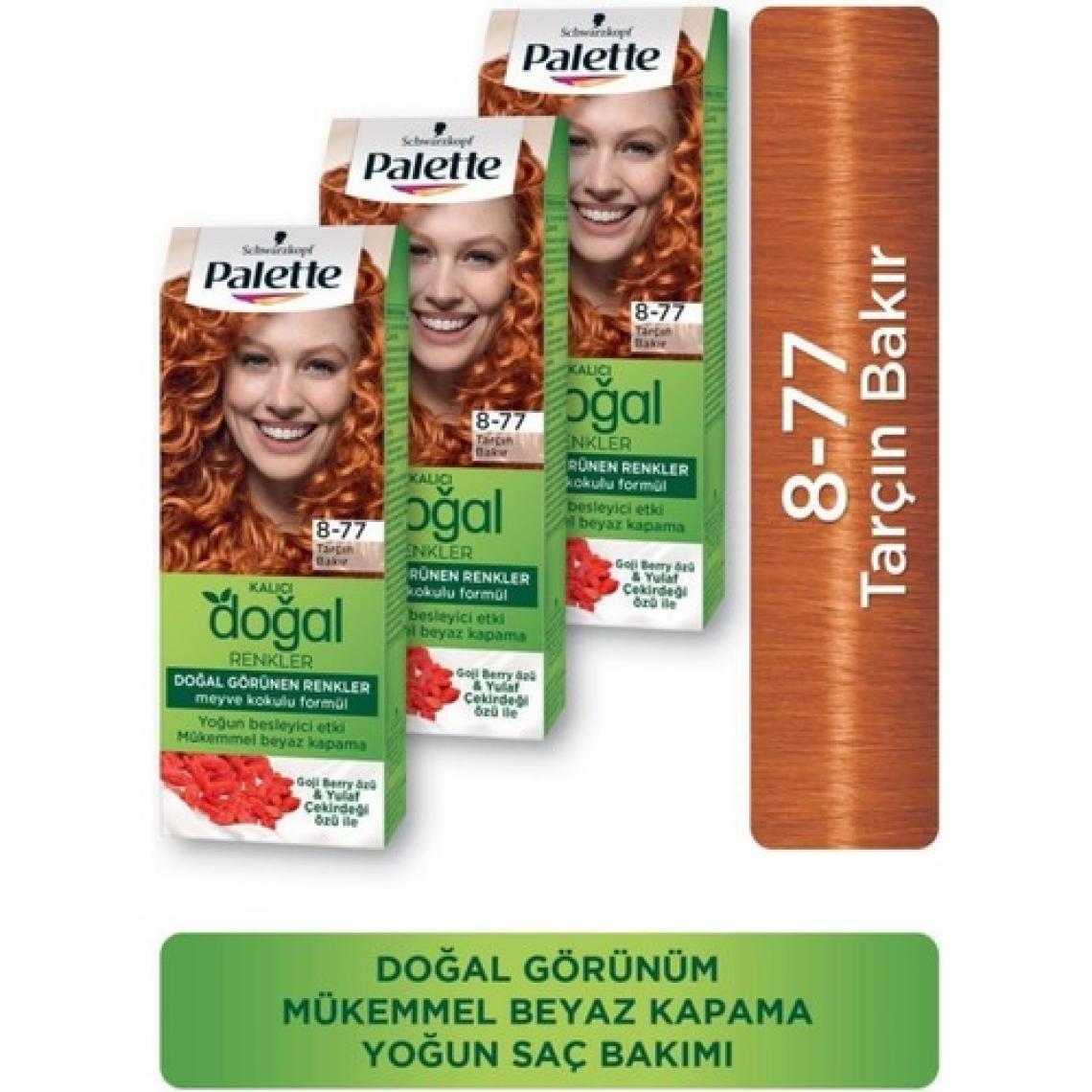 Palette Kalıcı Doğal Renkler Saç Boyası 8-77 Tarçın Bakır x 3 Adet