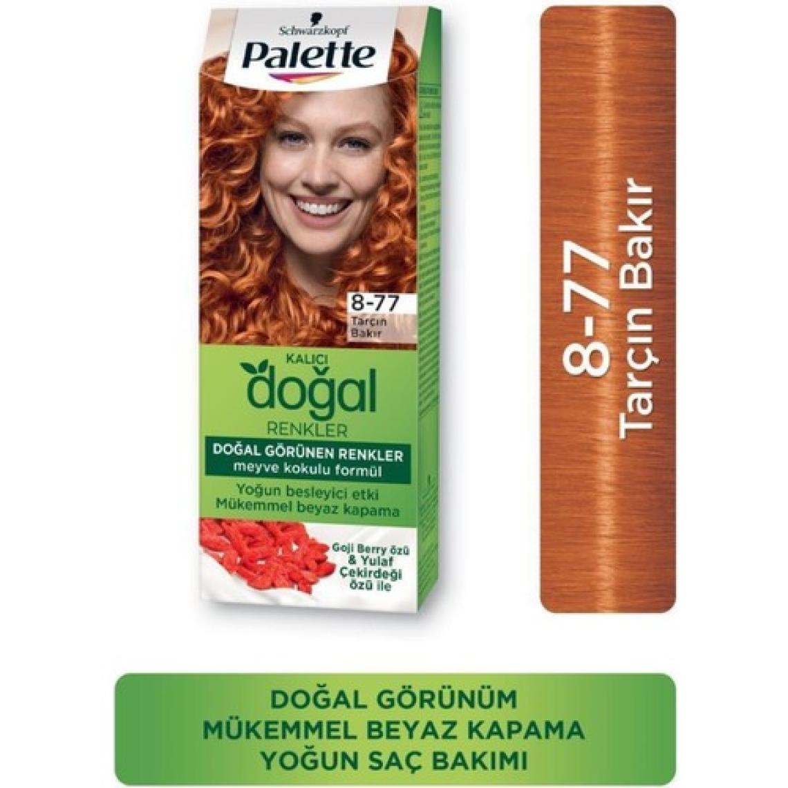Palette Kalıcı Doğal Renkler Saç Boyası 8-77 Tarçın Bakır x 3 Adet
