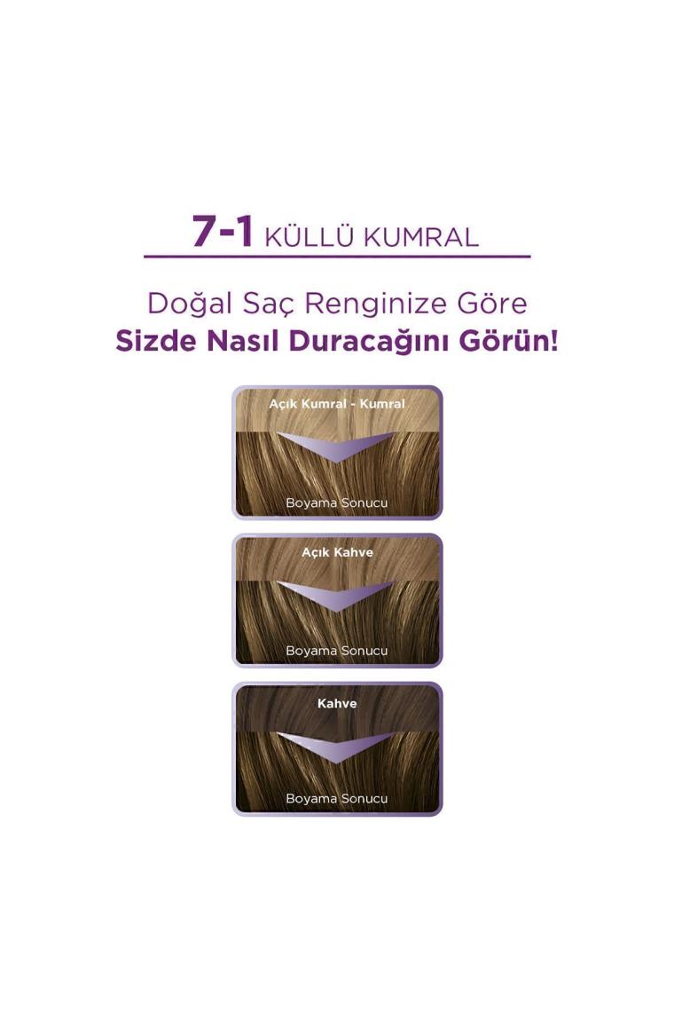 Göz Alıcı Renkler Küllü Kumral 7.1 Saç Boyası