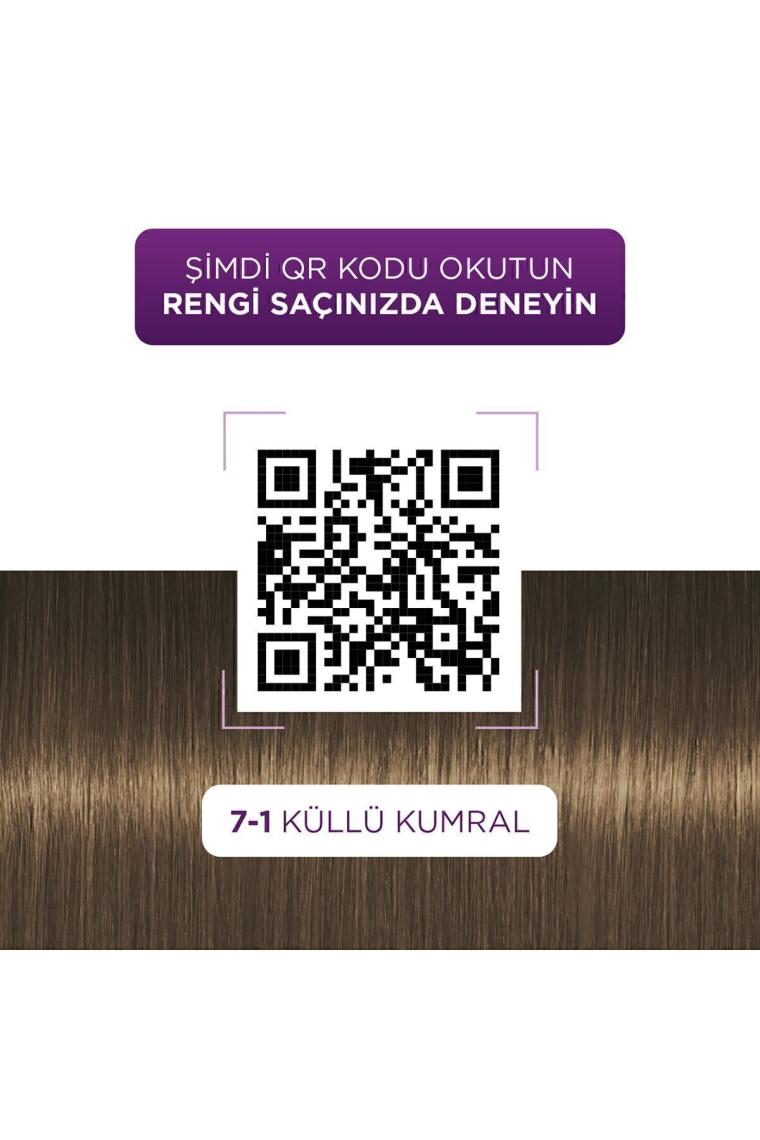 Göz Alıcı Renkler Küllü Kumral 7.1 Saç Boyası