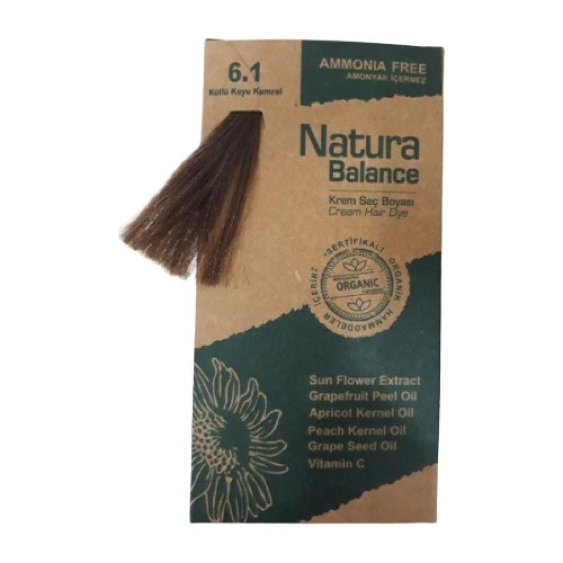 Natura Balance Organik 6.1 Küllü Koyu Kumral Saç Boyası