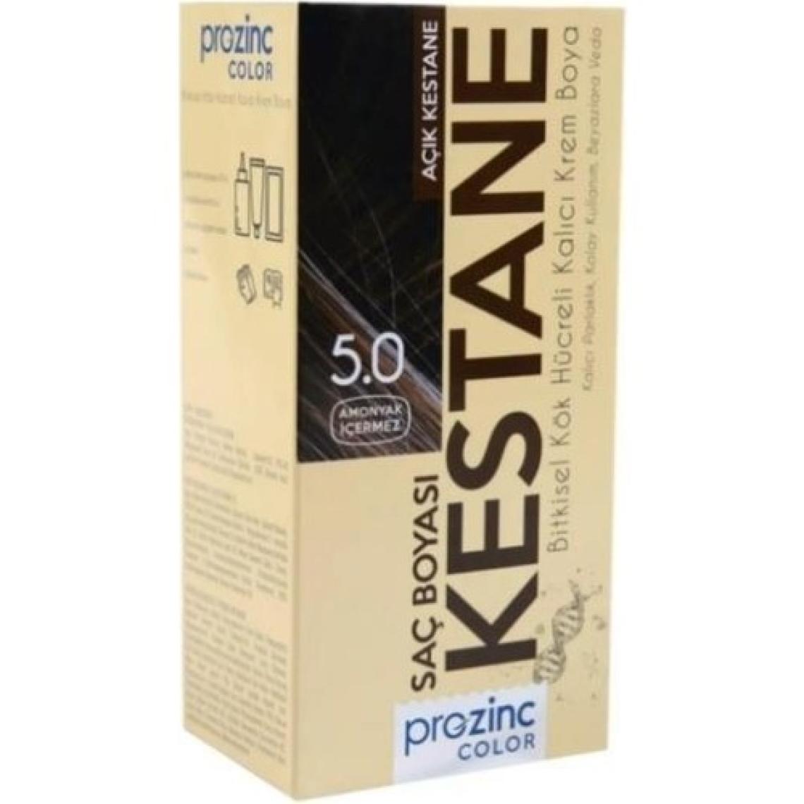 Prozinc Color 5.0 Açık Kestane - Amonyaksız Bitkisel Kalıcı Saç Boyası